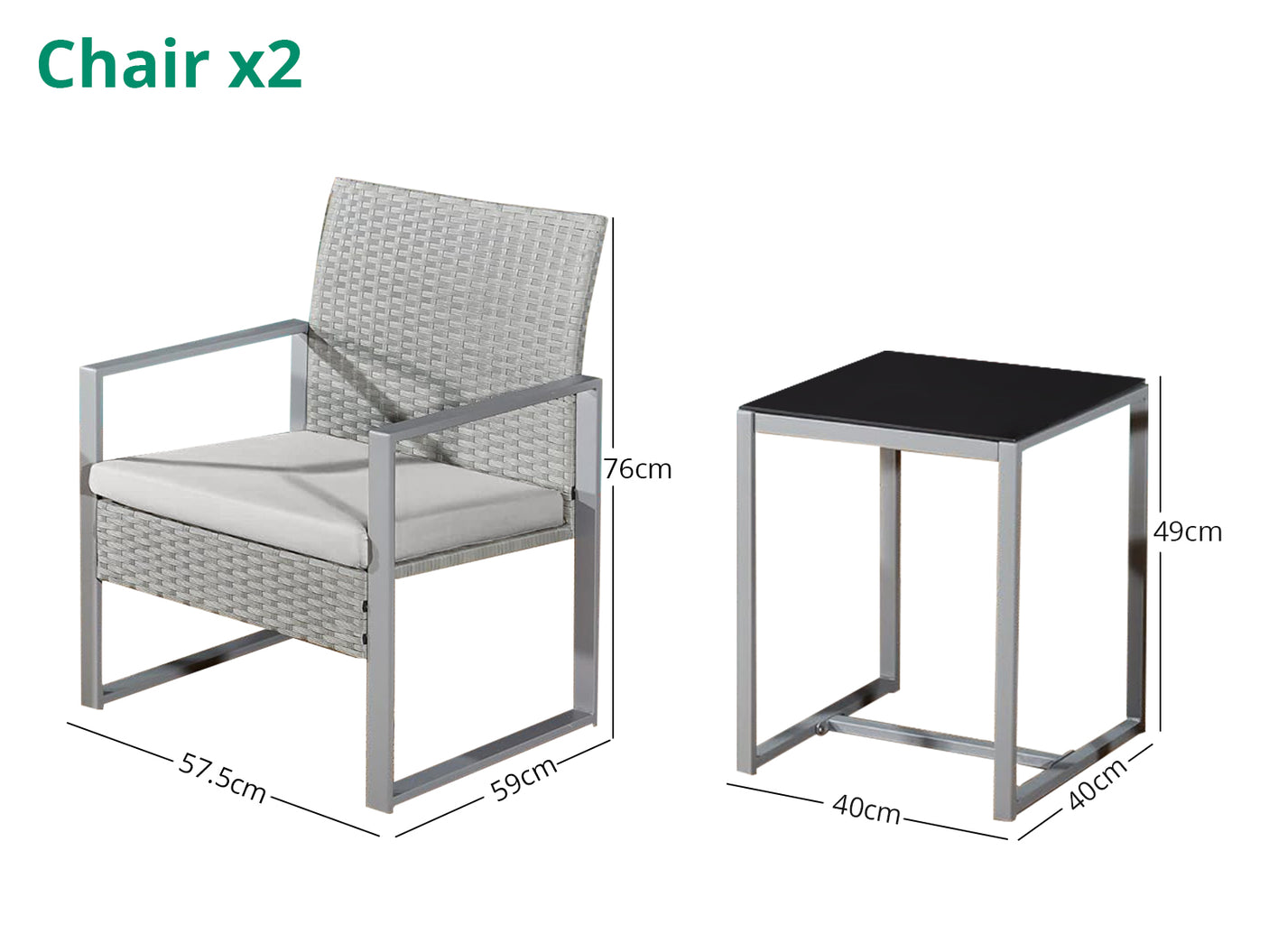 Livonia Outdoor Rattan Set Grey PE rattan
