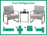 Livonia Outdoor Rattan Set Grey PE rattan