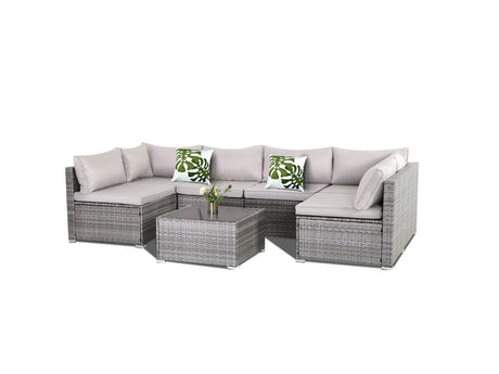 Lyrissa 7PC Outdoor Set PE wicker