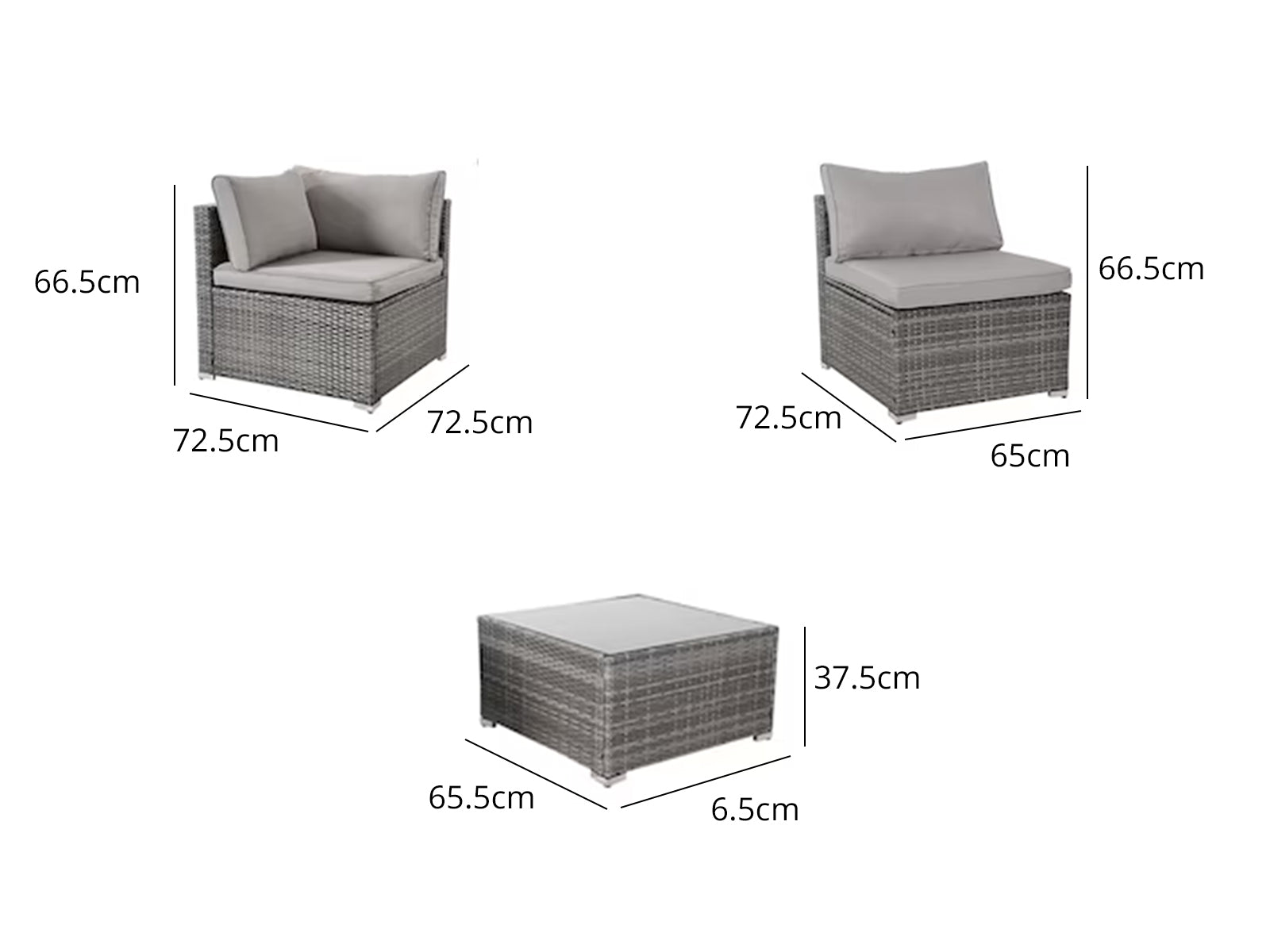 Lyrissa 7PC Outdoor Set PE wicker