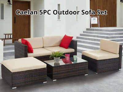 Caelan 5PC Outdoor Sofa Set