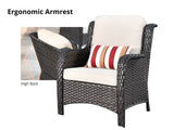 Fionnula 3PC Rattan Set Dark Brown+Beige