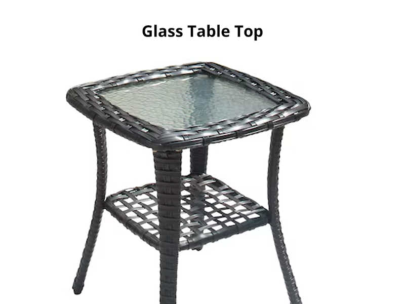 Fionnula 3PC Rattan Set Dark Brown+Orange