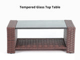Geoff 4PC Outdoor Set Brown+Grey