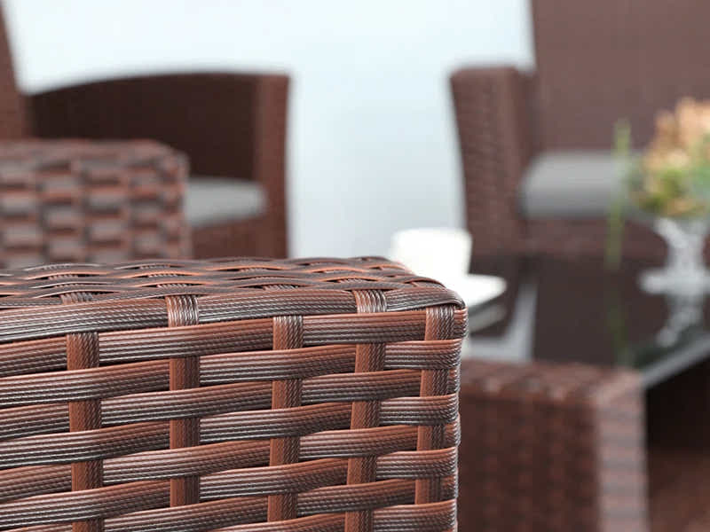 Geoff 4PC Outdoor Set Brown+Grey