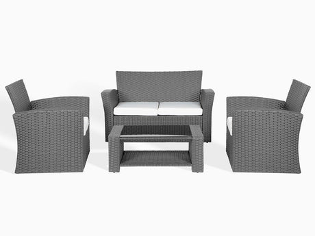 DS Geoff 4PC Outdoor Set Grey+White