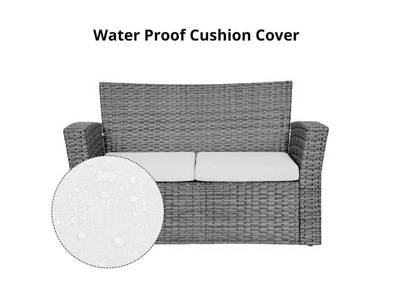 Geoff 4PC Outdoor Set Grey+White