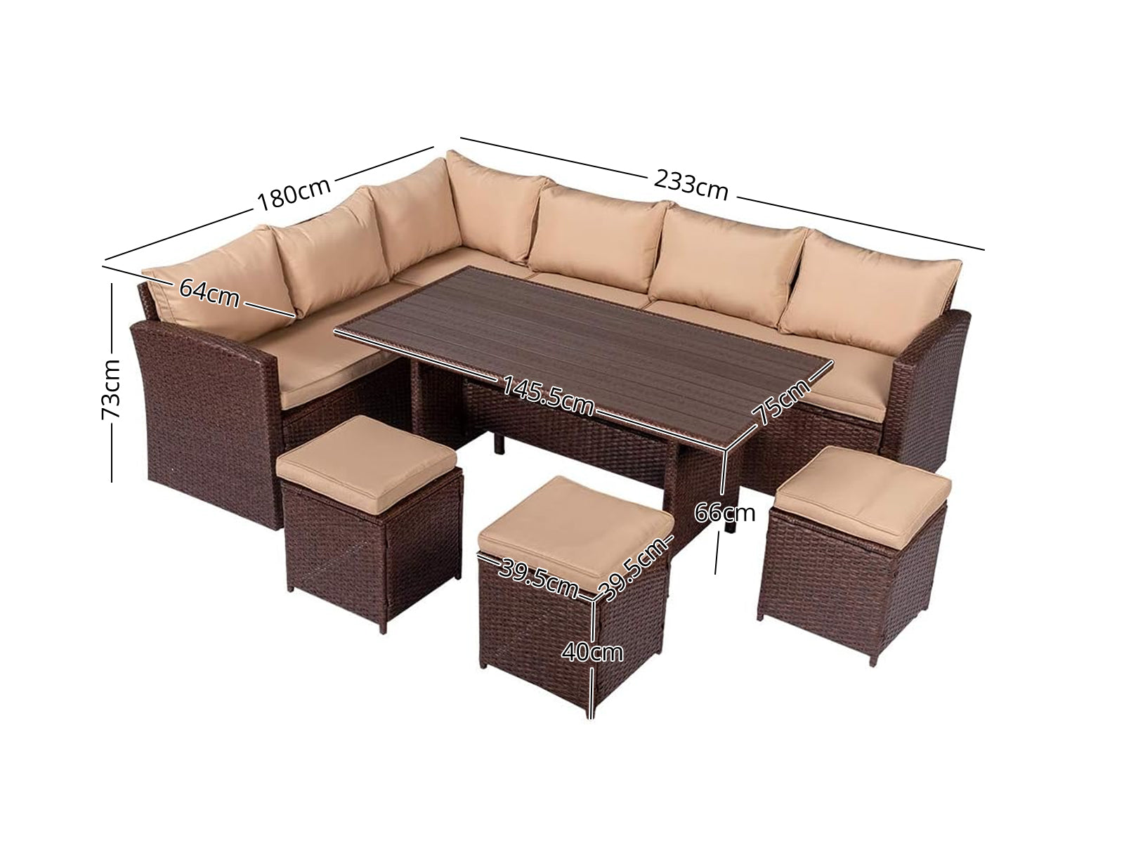 DS Allyn 8PC Outdoor Set