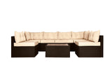 DS Shelby 5PC Outdoor Set Brown+Beige