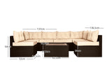 DS Shelby 5PC Outdoor Set Brown+Beige