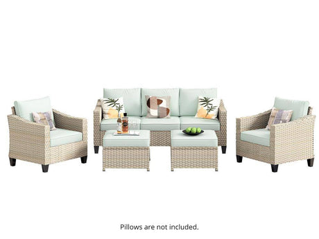 DS Jezza 5PC Patio Set Khaki+Mint