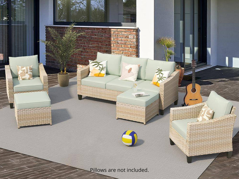 DS Jezza 5PC Patio Set Khaki+Mint