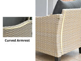 Sanstar 2PC Patio Set Khaki+Black