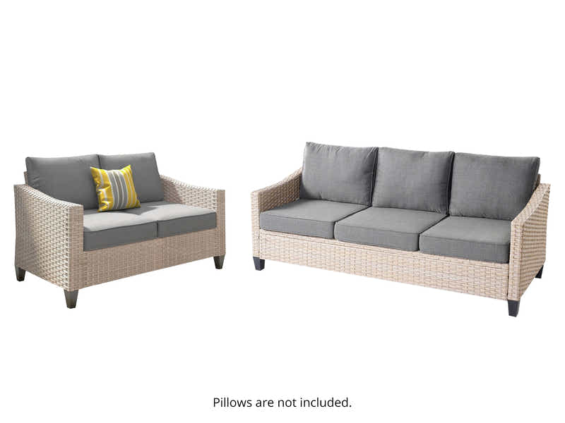 Sanstar 2PC Patio Set Khaki+Grey
