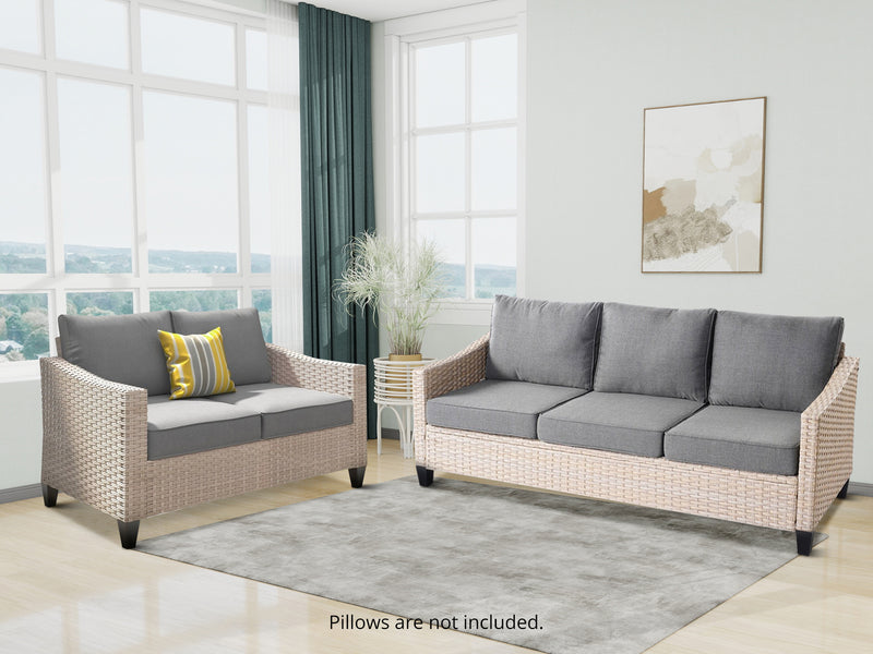 DS Sanstar 2PC Patio Set Khaki+Grey