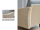 DS Sanstar 2PC Patio Set Khaki+Grey