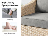 DS Sanstar 2PC Patio Set Khaki+Grey