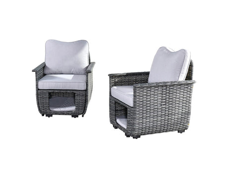 DS Aphrodite Patio Chair x2 Grey+Grey