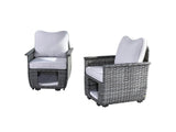 Aphrodite Patio Chair x2 Grey+Grey