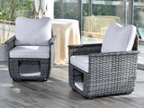 Aphrodite Patio Chair x2 Grey+Grey