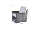 Aphrodite Patio Chair x2 Grey+Grey