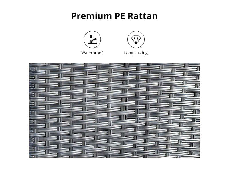 Aphrodite Patio Chair x2 Grey+Grey