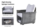 Aphrodite Patio Chair x2 Grey+Grey