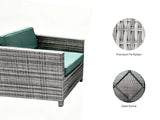 DS Merian 4PC Patio Set Light Grey+Dark Cyan