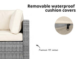 DS Tendy 7PC Patio Sofa Set Grey+Beige
