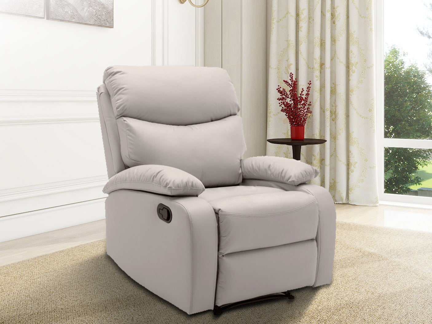 DS Giselle Recliner Chair PU Beige