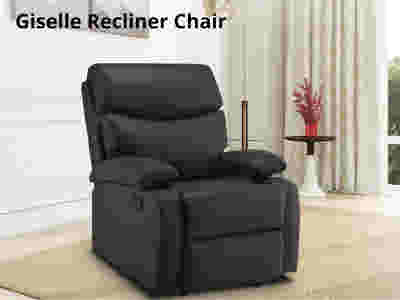 DS Giselle Recliner Chair PU Black