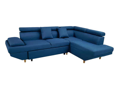 Stella Sofa Bed Right Chaise - Blue