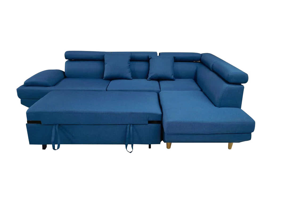 Stella Sofa Bed Right Chaise - Blue