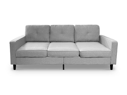 T Evart Linen Sofa Grey