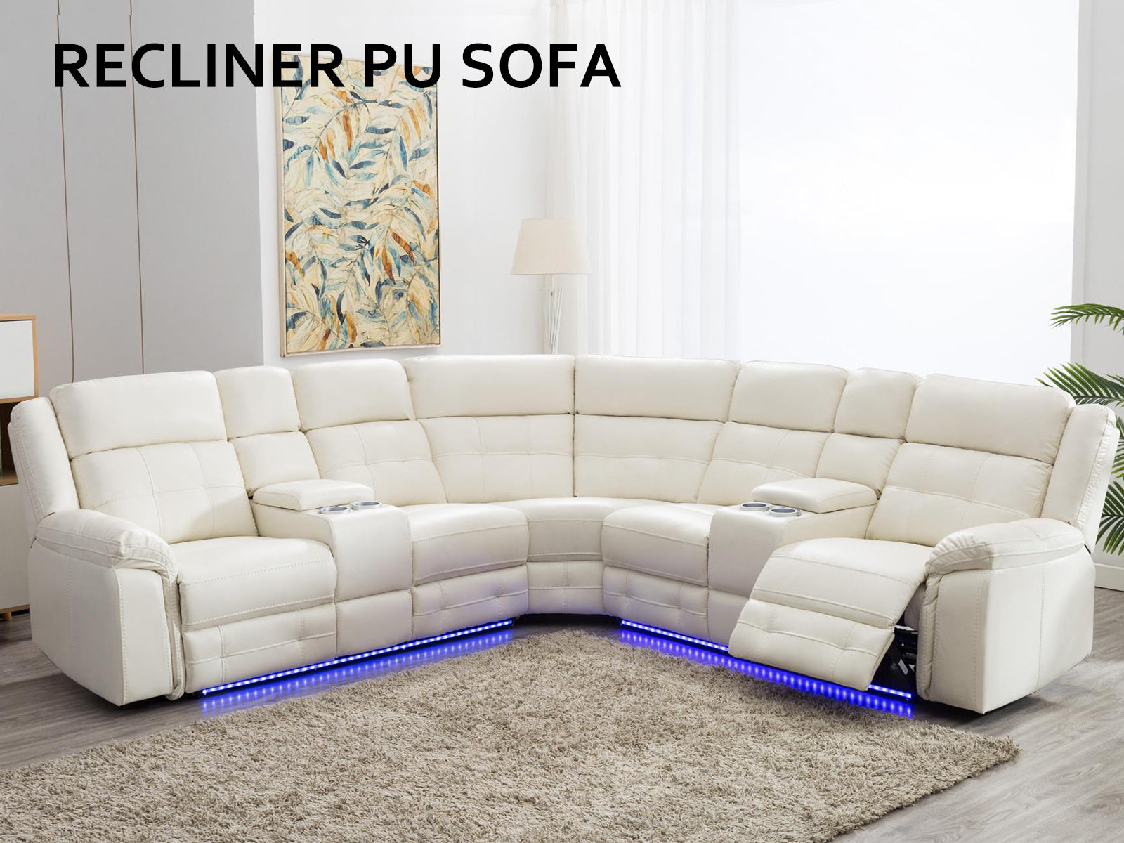 DS Yulexi Recliner PU Sofa Set TSB Living