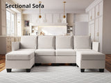 Enzo Sectional Sofa Fabric Grey