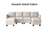 Enzo Sectional Sofa Fabric Grey