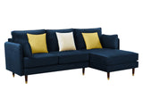 Celisha Sectional Sofa Set Velvet Blue