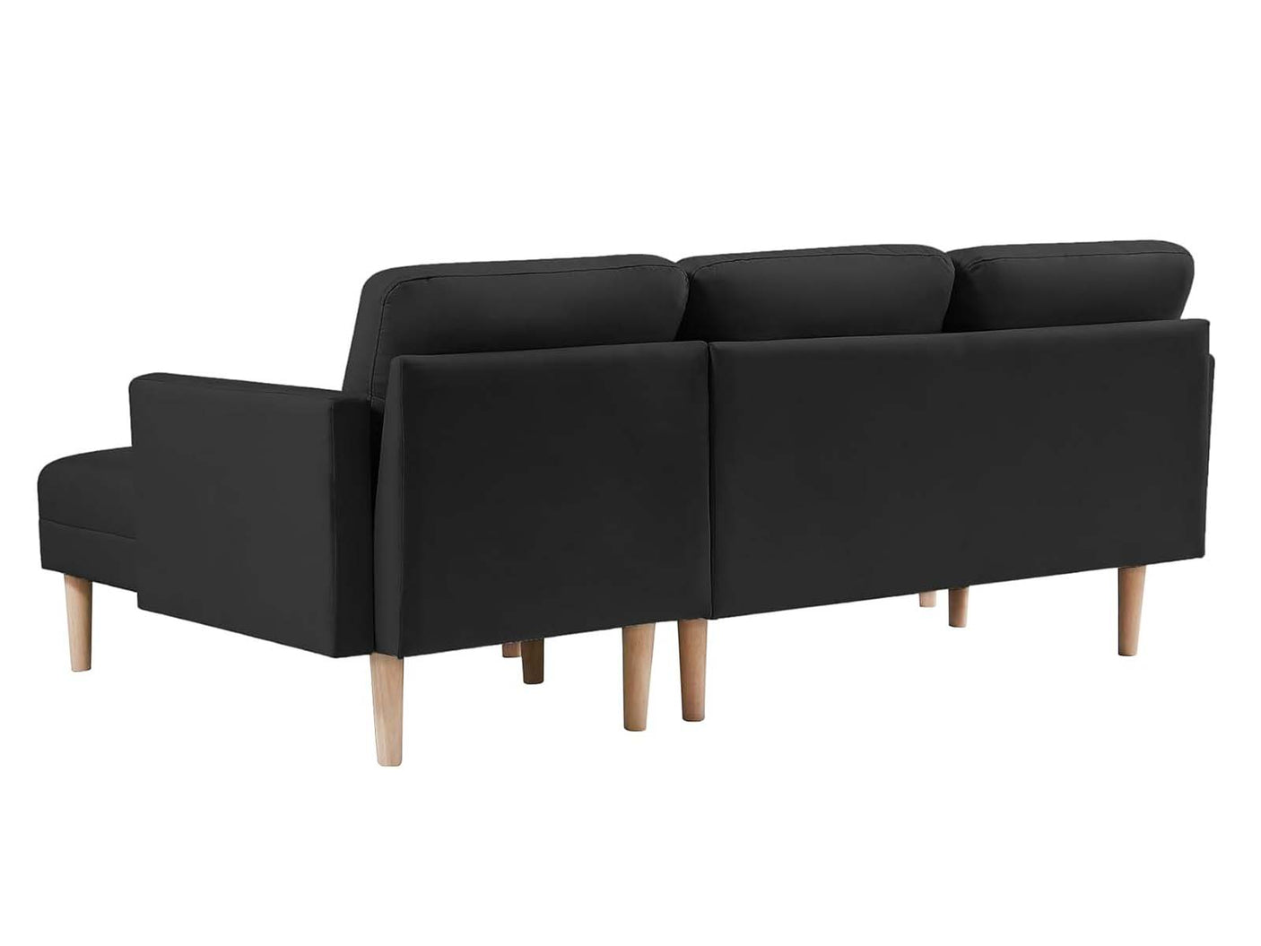 T Lina Sectional Sofa Linen Black