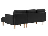 T Lina Sectional Sofa Linen Black