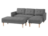 T Lina Sectional Sofa Linen Grey