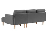 T Lina Sectional Sofa Linen Grey