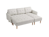 T Lina Sectional Sofa Linen White