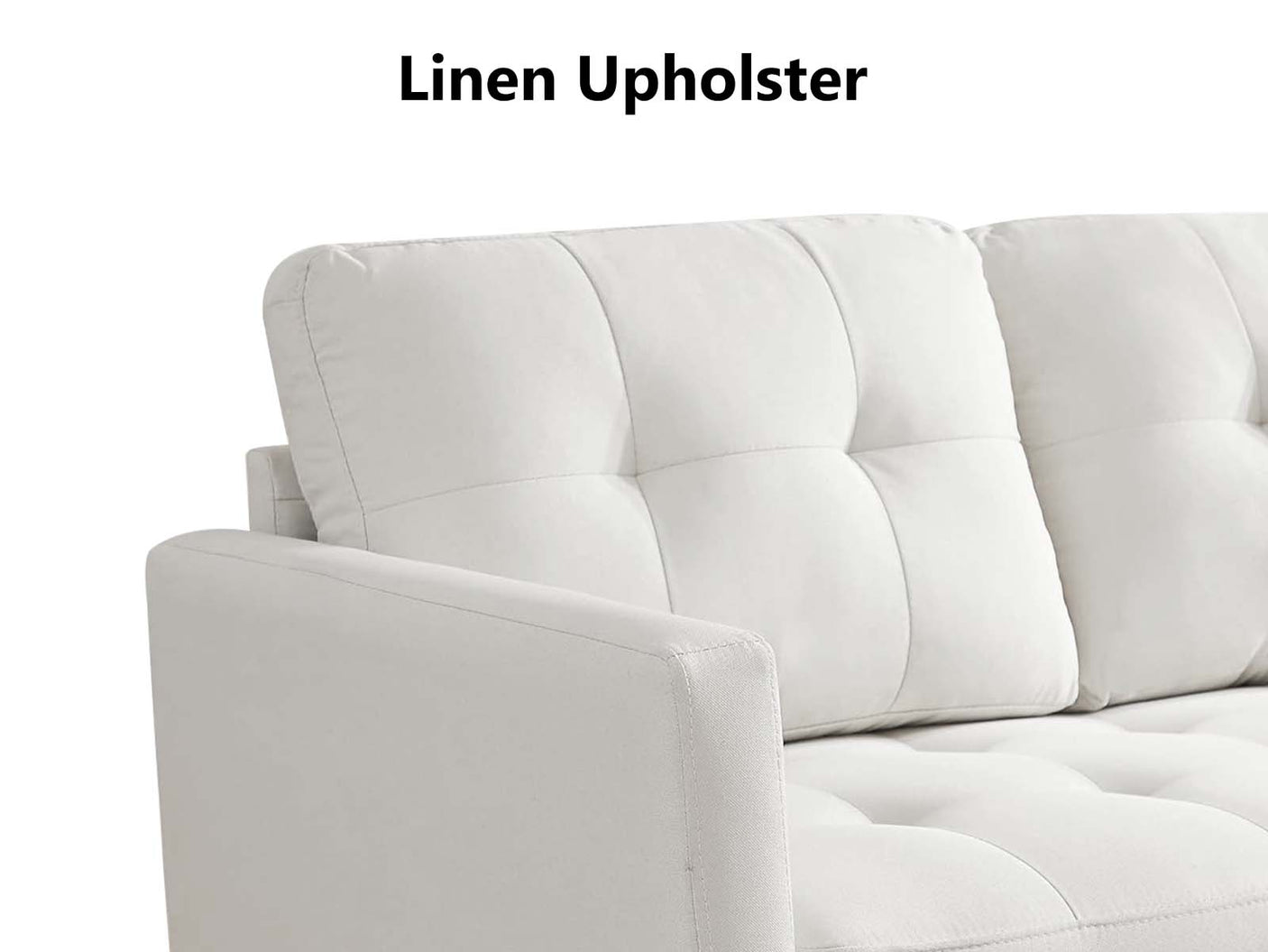 T Lina Sectional Sofa Linen White