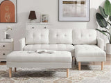 T Lina Sectional Sofa Linen White
