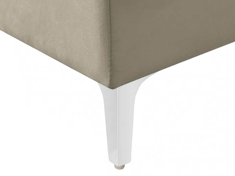 Kaveah Velvet Sofa With Left Chaise - Beige