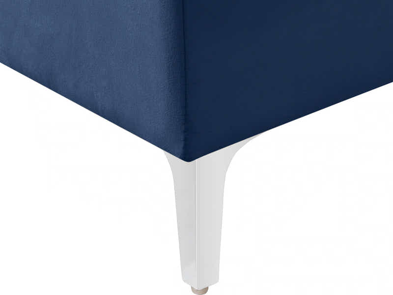 Kaveah Velvet Sofa With Left Chaise - Blue