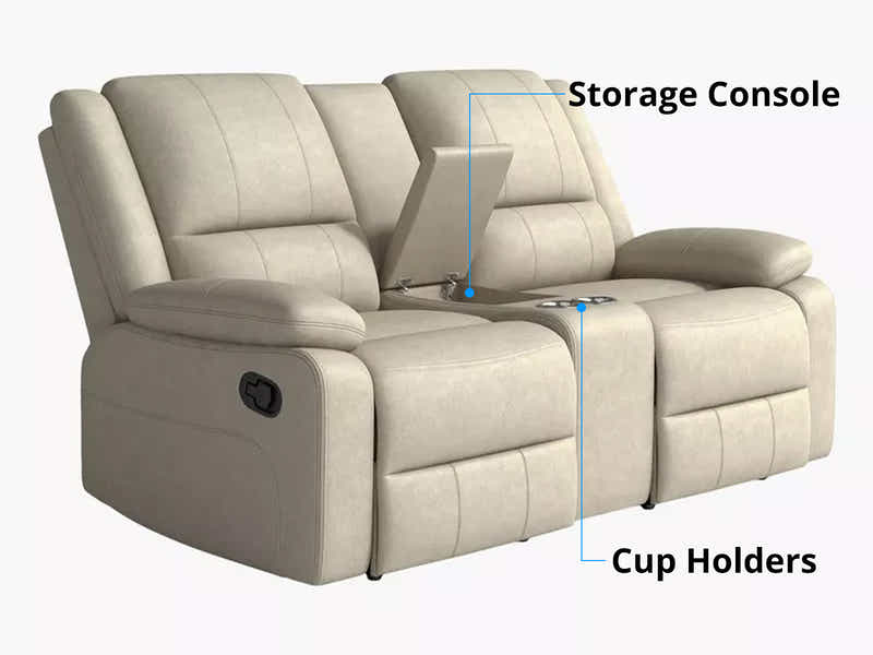 Lancer Recliner Sofa Set - Beige
