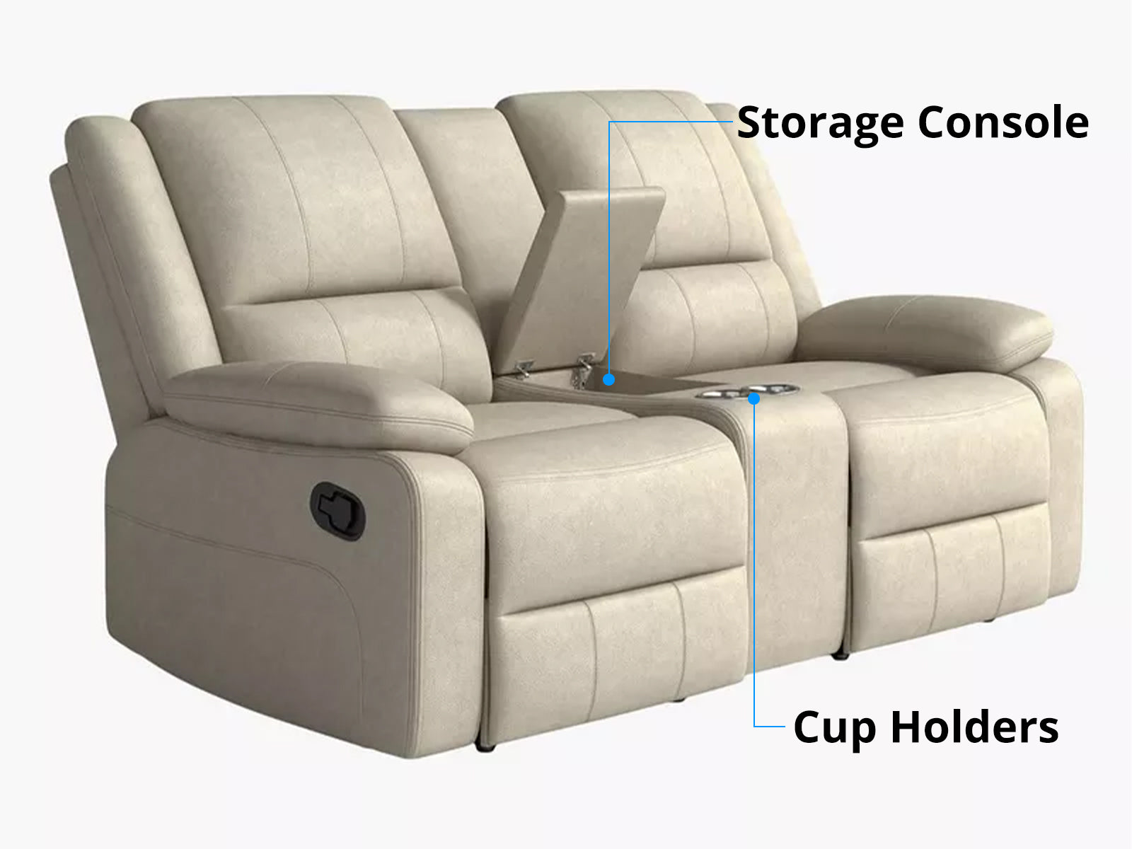 Lancer Recliner Sofa Set - Beige
