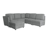 DS Rory Sectional Sofa Set Linen Dark Grey